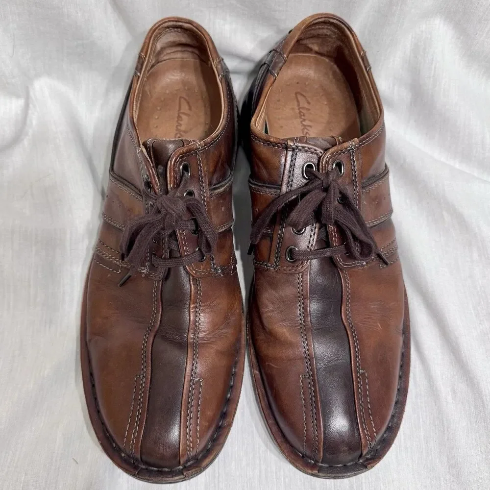 EUC Clarks Brown Touareg Bicycle Toe Lace Up SN 70892 Shoe Men's Size US 11M - Picture 8 of 13